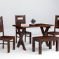 Solid Wood 4 Seater Dining Table Set with 3 Chairs & 1 Bench