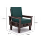 Solid Wood 5 Seater Sofa Set (3 Seater + 2 Single Seaters) | Natural & Walnut Finish with Cushioned Comfort