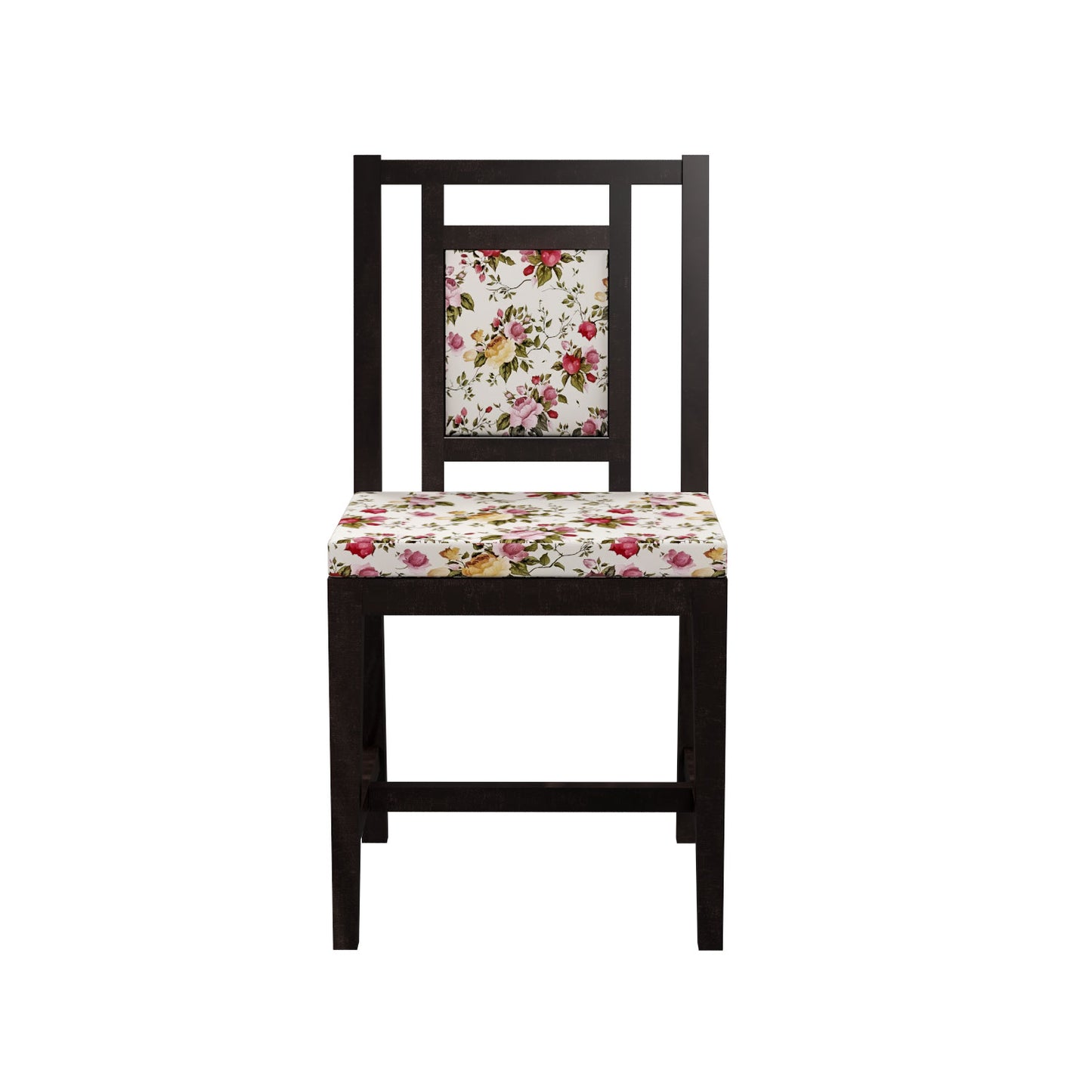 Solid Wood 4 Seater Dining Table Set with 4 Cushioned Chairs