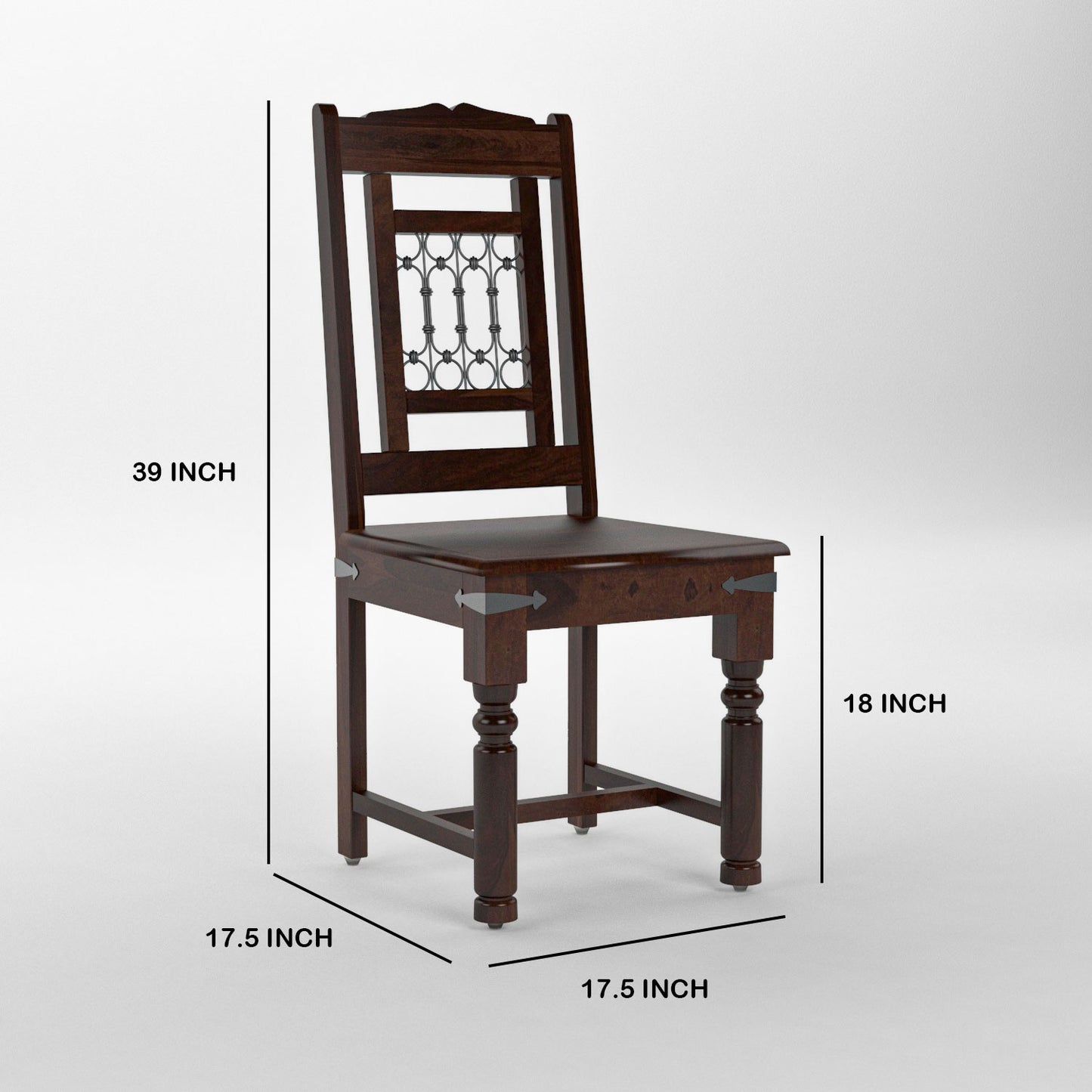Solid Wood 4 Seater Dining Table Set with 3 Chairs & 1 Bench