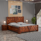 Premium Wooden Storage Bed with Designer Headboard
