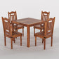 Solid Wood 4 Seater Dining Table Set with Chairs