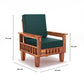 Premium Solid Wood 6 Seater Sofa Set (3+2+1) with Cushioned Seating | Natural & Walnut Finish