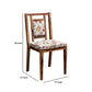 Solid Wood 4 Seater Dining Table Set with 4 Cushioned Chairs