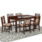 Premium Solid Wood 6 Seater Dining Table Set with Cushioned Chairs