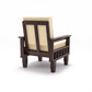 Premium Solid Wood 6 Seater Sofa Set (3+2+1) with Cushioned Seating | Natural & Walnut Finish