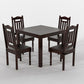 Solid Wood 4 Seater Dining Table Set with Chairs