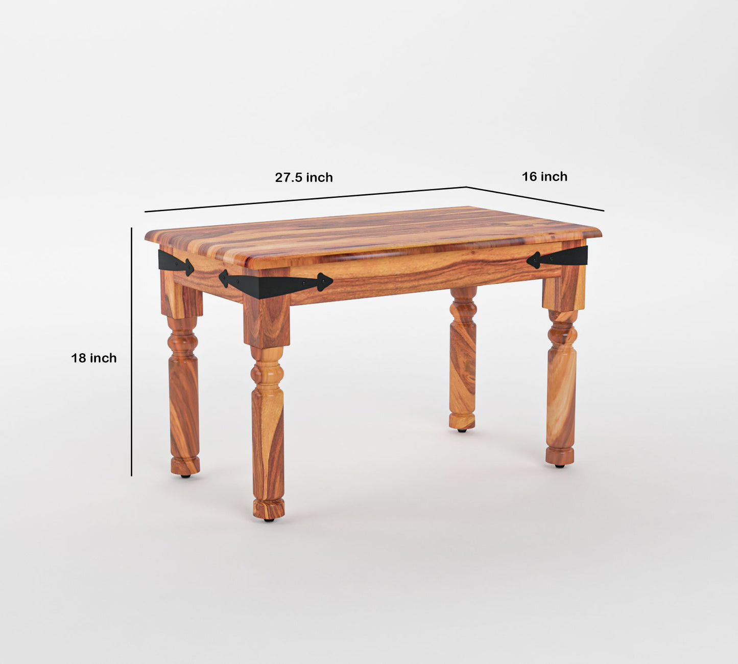 Solid Wood 4 Seater Dining Table Set with 3 Chairs & 1 Bench