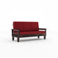 Premium Solid Wood 6 Seater Sofa Set (3+2+1) with Cushioned Seating | Natural & Walnut Finish