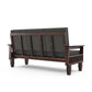 Premium Solid Wood 6 Seater Sofa Set (3+2+1) with Cushioned Seating | Natural & Walnut Finish