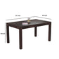 Solid Wood 4 Seater Dining Table Set with 4 Cushioned Chairs