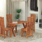 Solid Wood 4 Seater Dining Table Set with 4 Chairs