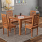 Solid Wood 4 Seater Dining Table Set with Chairs