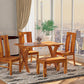Modern Solid Wood 4 Seater Dining Set with Chairs & Bench
