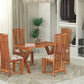 Solid Wood 4 Seater Dining Table Set with 4 Chairs – X-Leg Design