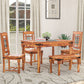 Solid Wood 4 Seater Dining Table Set with 3 Chairs & 1 Bench