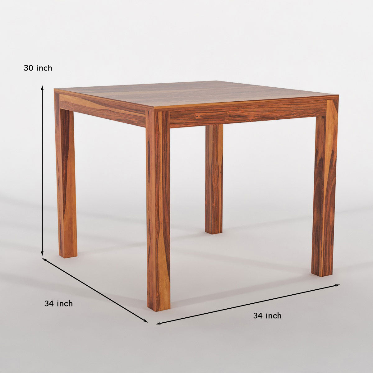 Solid Wood 4 Seater Dining Table Set with Chairs