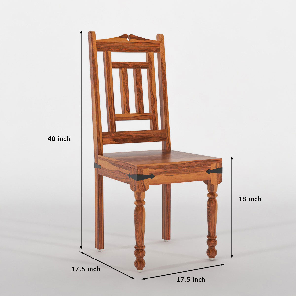Solid Wood 4 Seater Dining Table Set with Chairs