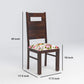Solid Wood Upholstered Dining Chair with Floral Cushion