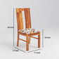 Solid Wood 4 Seater Dining Table Set | 3 Cushioned Chairs & 1 Bench