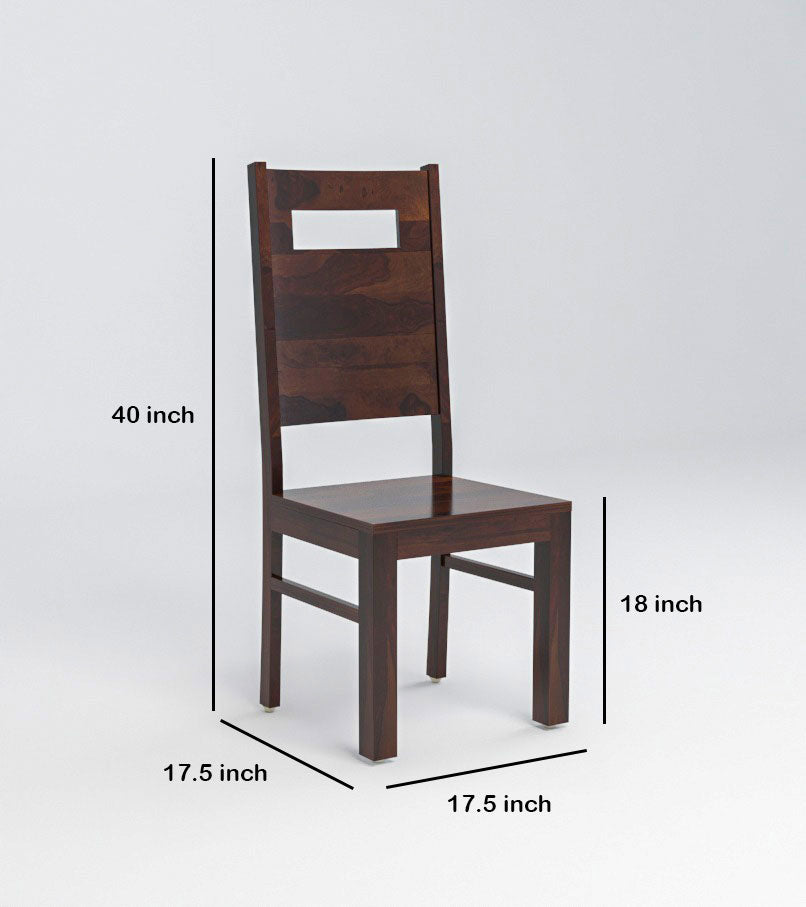 Solid Wood 4 Seater Dining Table Set with Modern Chairs