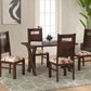 Solid Wood Upholstered Dining Chair with Floral Cushion