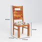 Solid Wood Upholstered Dining Chair with Floral Cushion