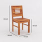 Solid Wood 4 Seater Dining Table Set with Cushioned Chairs
