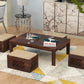 Solid Wood Coffee Table with 4 Stools