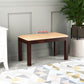 Modern Solid Wood Dining Bench with Upholstered Top
