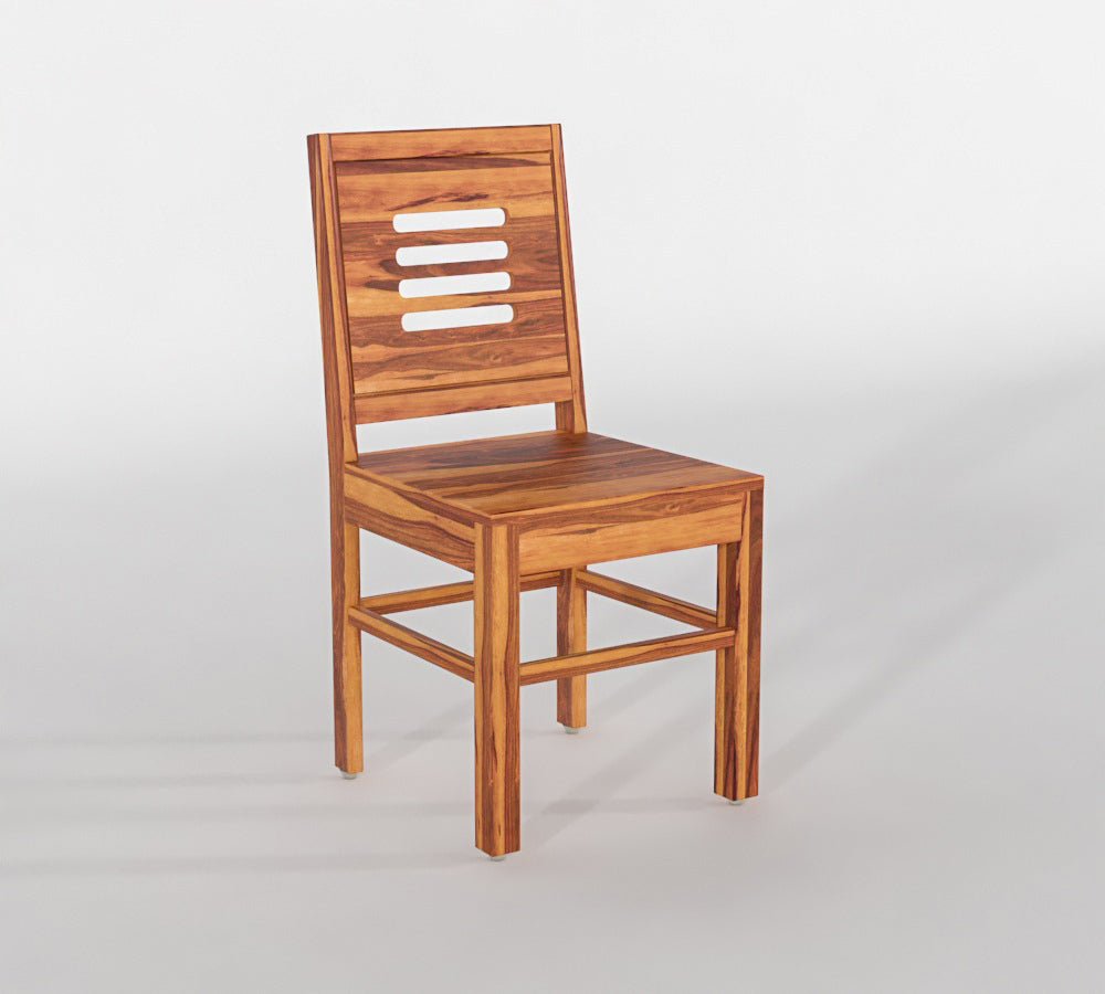 Solid Wood 4 Seater Dining Table Set with 4 Wooden Chairs