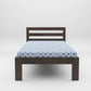 Solid Wood Single Bed with Minimal Slat Headboard