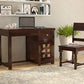Solid Sheesham Wood Study Table with Storage & Matching Chair