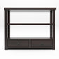 Solid Teak Wood Open Bookshelf with Storage Drawers – 2-Shelf Display & Storage Unit