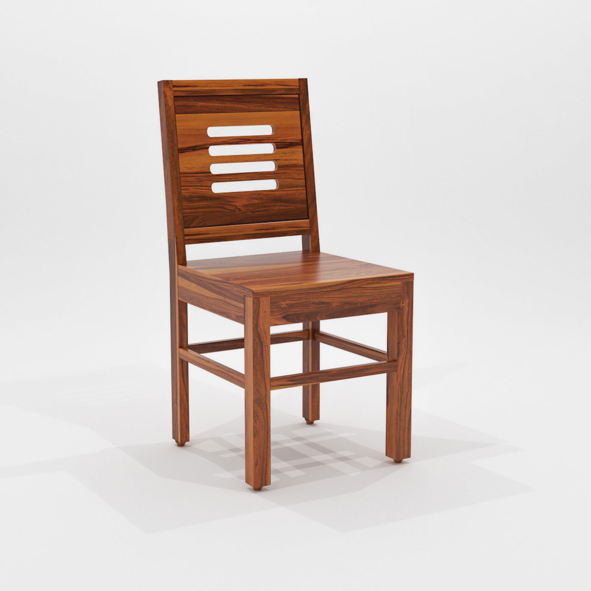 Solid Wood 4 Seater Dining Table Set with 3 Chairs and 1 Bench