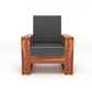 Solid Wood 6 Seater Sofa Set (3+2+1) | Natural & Walnut Finish Wooden Sofa with Cushions