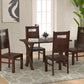 Solid Wood 4 Seater Dining Table Set with Modern Chairs