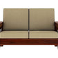 Jeenwood Wooden 2 Seater Sofa Set for Living Room | Two Seater Sofa with Side Magzine & Newspaper Holder for Office & Lounge | Sheesham Wood, Walnut Finish - Honey Finish 1