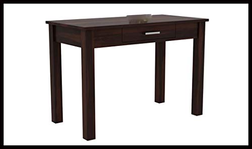 Jeenwood Wood Wooden Study Desk Table Laptop Computer Table with 1 Drawers and Teak Wood Study Desk Students with 1 Chair Computer Desk Home and Office Furniture - Natural