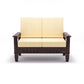 Solid Wood 4 Seater Sofa Set (Set of 2) | Natural & Walnut Finish Wooden Sofa with Cushions