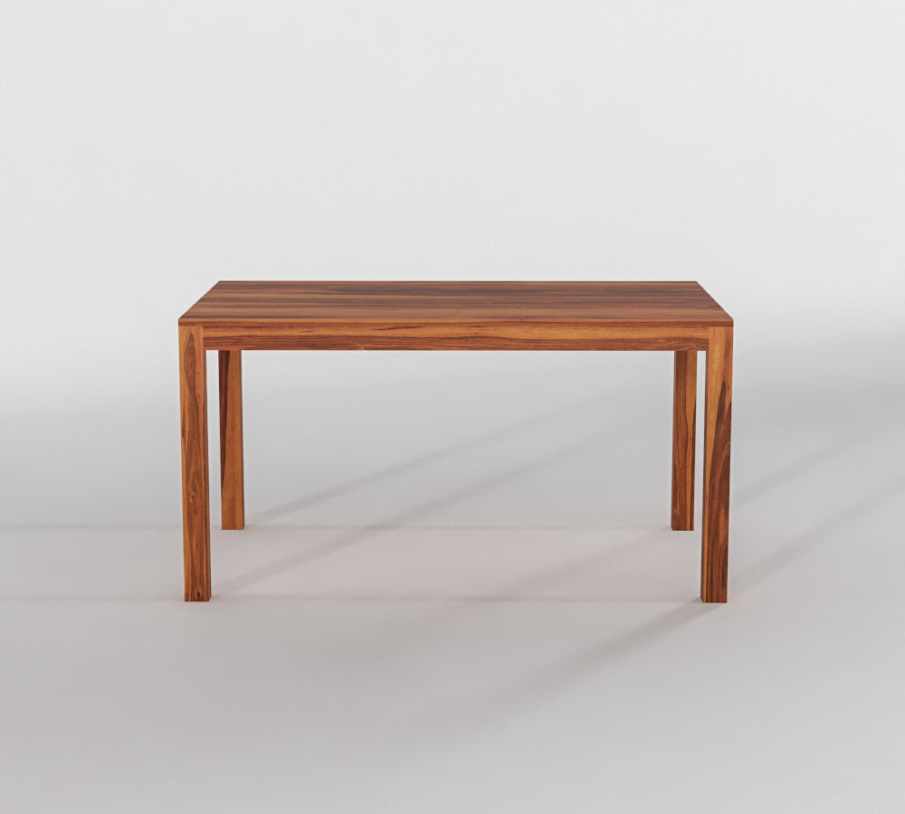 Solid Wood 6 Seater Dining Table Set with Cushioned Chairs