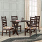 Solid Wood 4 Seater Dining Table Set with Cushioned Chairs