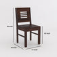 Solid Wood 4 Seater Dining Table Set with Cushioned Chairs