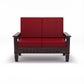Premium Solid Wood 2 Seater Sofa with Cushions | Natural & Walnut Finish