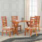 Solid Wood 4 Seater Dining Table Set with Cushioned Chairs
