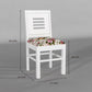 Handcrafted Solid Wood 6 Seater Dining Table Set in White Finish