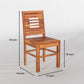 Solid Wood 6 Seater Dining Table Set with Cushioned Chairs