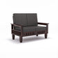 Premium Solid Wood 6 Seater Sofa Set (3+2+1) with Cushioned Seating | Natural & Walnut Finish