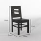 Solid Wood 6 Seater Dining Table Set with Cushioned Chairs