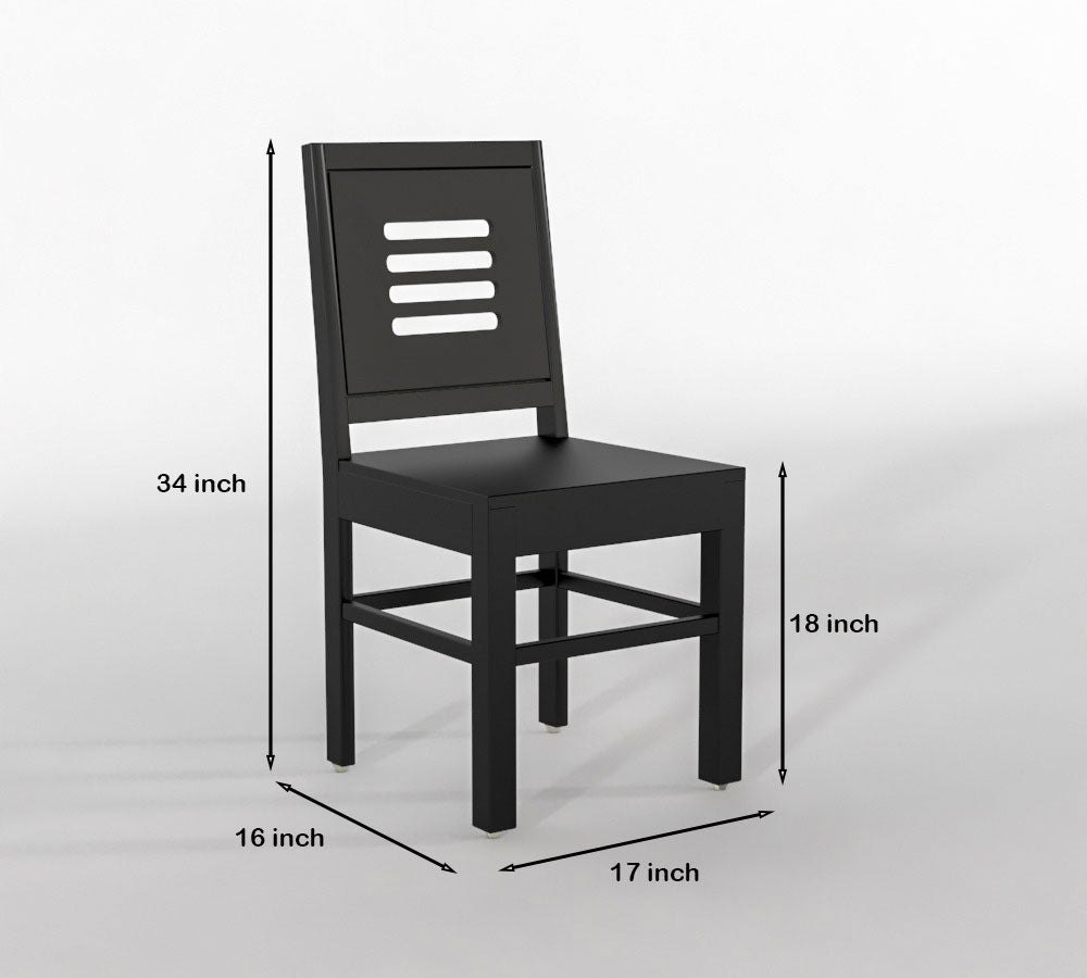 Solid Wood 6 Seater Dining Table Set with Cushioned Chairs